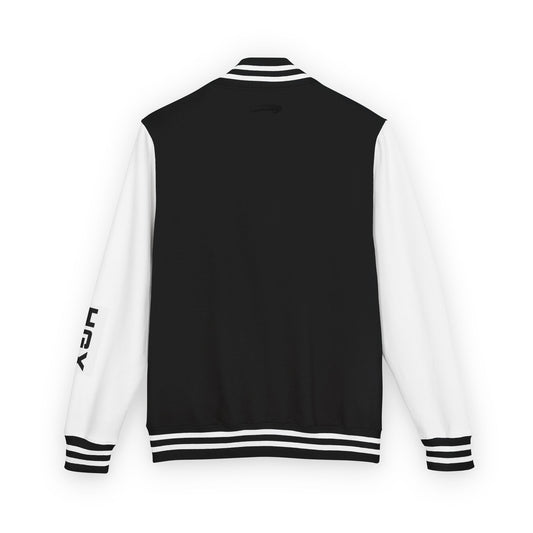 Letterman Jacket - HGX Black & White Varsity Jacket with Sleeve Logo
