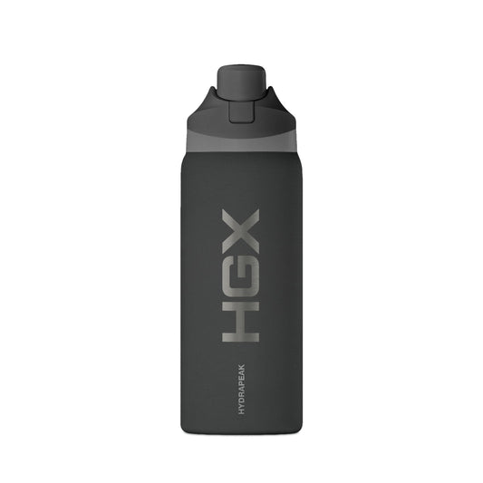 Insulated 32oz Oasis Water Bottle — Matte Black Travel Bottle with Flip Cap