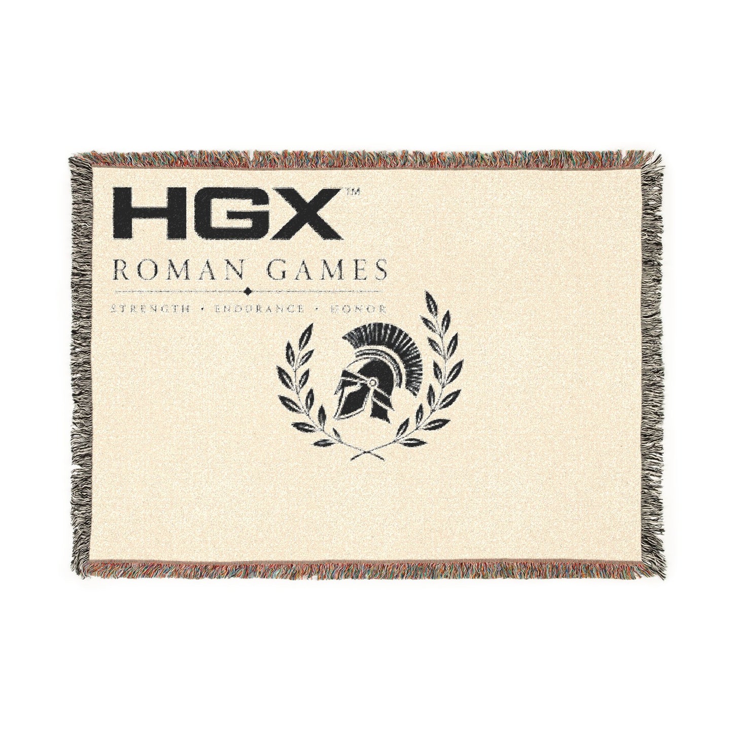 HGX Roman Games Woven Blanket – Spartan Helmet Throw