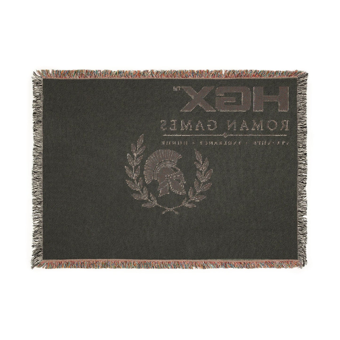 HGX Roman Games Woven Blanket – Spartan Helmet Throw